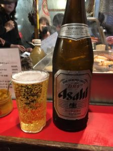 ビールは瓶で出てきました。